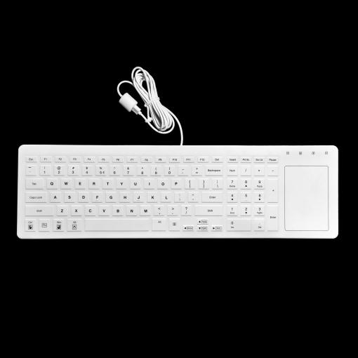 CL10802 Silicon Encased Cleanroom Keyboard with Touchpad