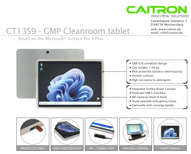 New Cleanroom Tablet Data Sheet